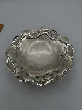 Vintage WMF Ikora Germany Footed Tray Silverplated 7.5”